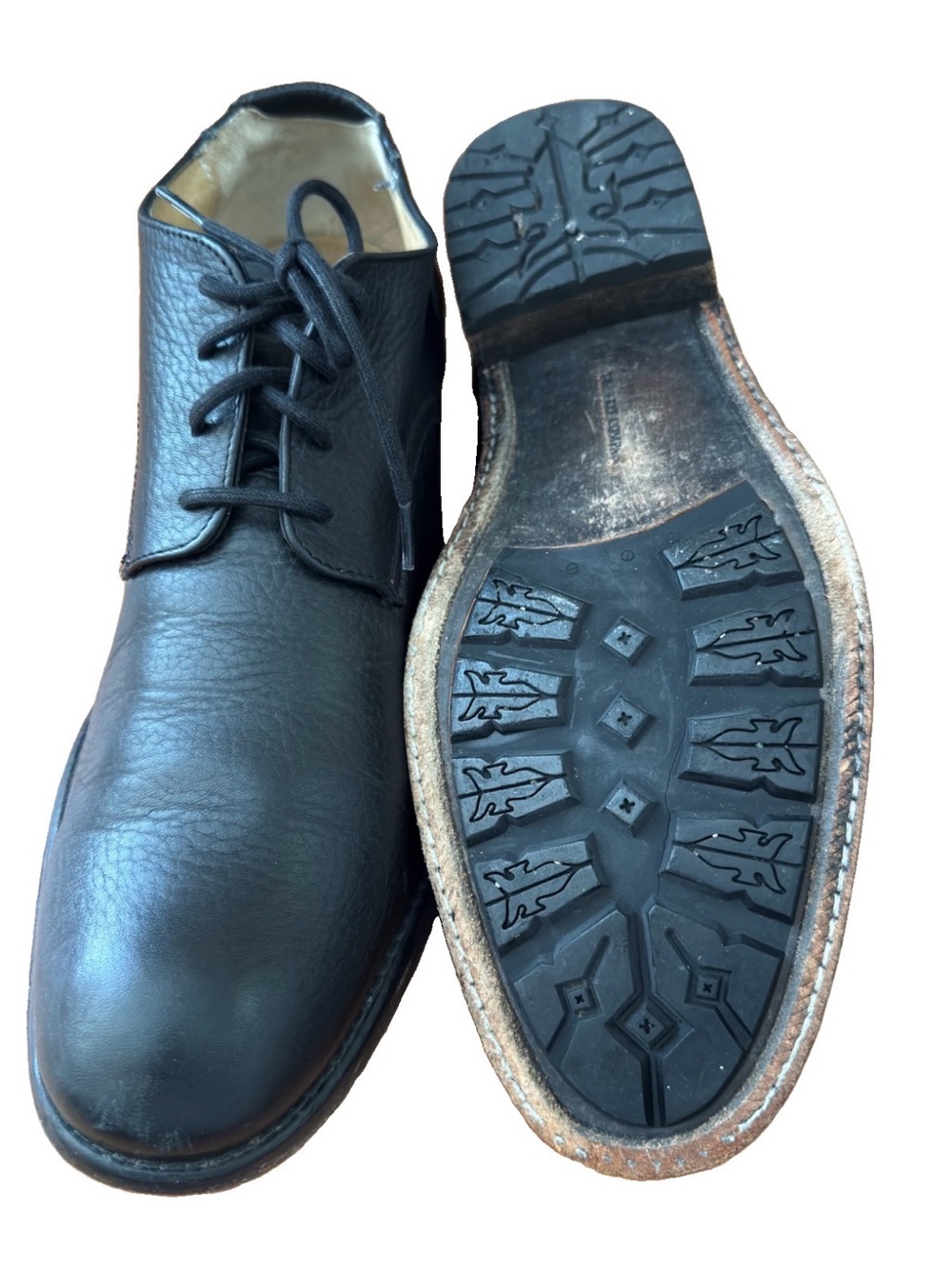 Frye Ralston Black Pebbled Leather Men's Derby Oxfords Lug Sole Shoes 84270